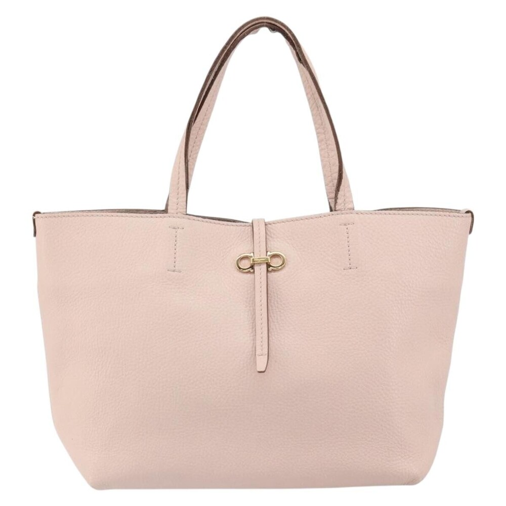 Salvatore Ferragamo Gancini Tote Leather